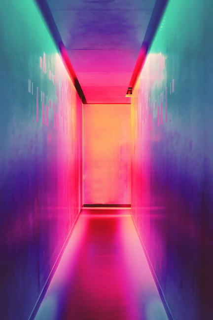 Perspective couleur couloir